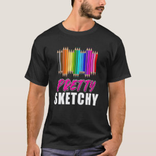 Leuke Leraar Humor Eerder Vaag Kleurpotloden A T-shirt