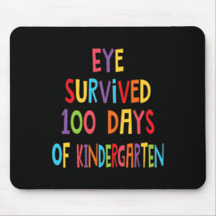 Leuke leraar oog heeft 100 dagen kleuterschool ove muismat