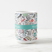 Leuke leraar school Doodles Koffiemok (Center)