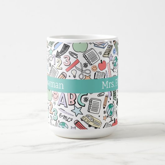 Leuke leraar school Doodles Koffiemok (Center)