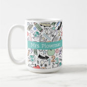 Leuke leraar school Doodles Koffiemok (Links)