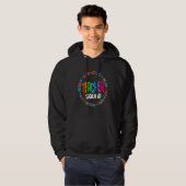 Leuke leraar Squad Kleurrijke Elementaire Pre K Da Hoodie (Voorkant volledig)