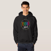 Leuke leraar Squad Kleurrijke Elementaire Pre K Da Hoodie (Voorkant volledig)