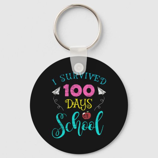 Leuke leraar student Kinder Ik overleefde 100 dage Sleutelhanger (Voorkant)