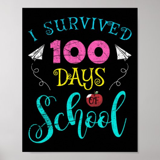 Leuke leraar student kinderen ik heb 100 dagen ove poster (Voorkant)