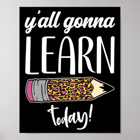 Leuke leraar Terug naar school gaan jullie vandaag Poster (Voorkant)