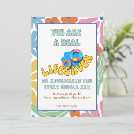 Leuke leraar Vrijwilliger Collega Bedankt Card Kaart (Staand voorkant)