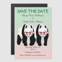 Leuke Lesbische Pandabeer Bruiloft Save The Date