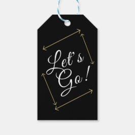 Leuke LET'S GO! belettering | Cadeaulabel