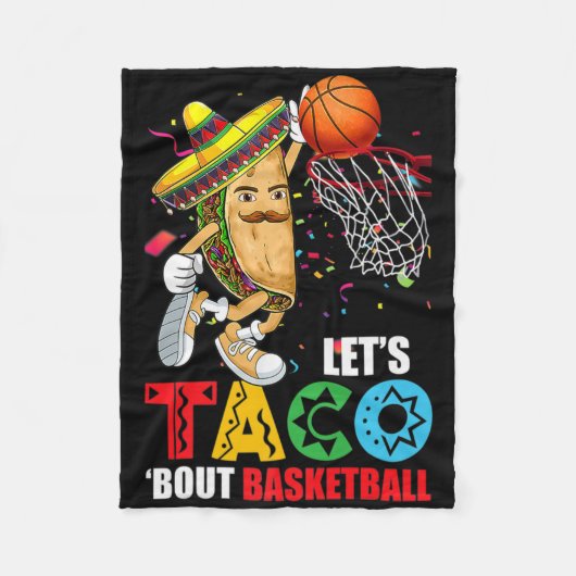 Leuke Lets Taco over Bysketbyll Mexico Cinco de Ma Fleece Deken (Voorkant)