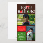 Leuke letter pictogrammen Kleur Blokken Vakantie 2 Feestdagenkaart (Voorkant / Achterkant)