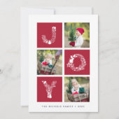 Leuke Lettertype | Drie Foto Kerstkaart (Voorkant)