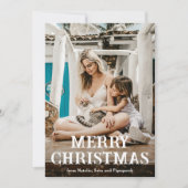 Leuke  lettertype foto Modern Christmas Feestdagenkaart (Voorkant)