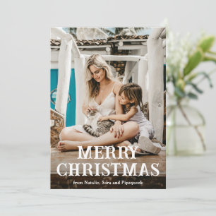 Leuke  lettertype foto Modern Christmas Feestdagenkaart