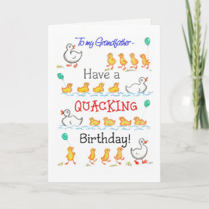 Leuke Leuke Ducklings Quacking Verjaardag, Grootva Kaart