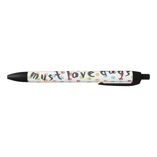 Leuke Leuke Hond Paw Prints Patroon Zwarte Inkt Pen (Bodem)