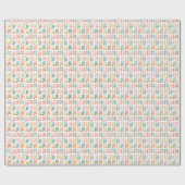 Leuke leuke kleurrijke falala kerstvakantie cadeaupapier (Vlak)