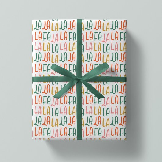 Leuke leuke kleurrijke falala kerstvakantie cadeaupapier