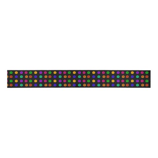 Leuke Leuke Kleurrijke Groovy Funky Cool Stijlvoll Grosgrain Lint (Voorkant)