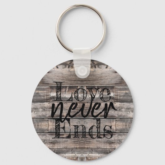 leuke leuke leuke LOVE NEVER EINDEERT | SLEUTELHAN Sleutelhanger (Voorkant)