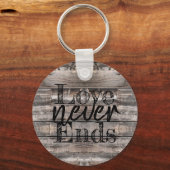 leuke leuke leuke LOVE NEVER EINDEERT | SLEUTELHAN Sleutelhanger (Voorkant)