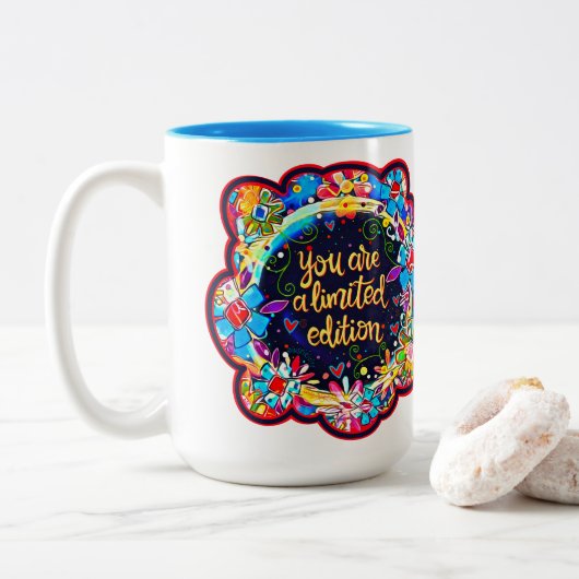 Leuke Leuke  Limited Edition Inspirivity Tweekleurige Koffiemok (Met donut)