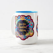 Leuke Leuke  Limited Edition Inspirivity Tweekleurige Koffiemok (Voorkant links)