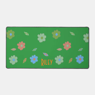 Leuke Leuke Meisjes Groene Retro Bloem Bureaumat
