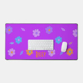 Leuke Leuke Meisjes Retro Bloem Bureaumat (Keyboard & Muis)