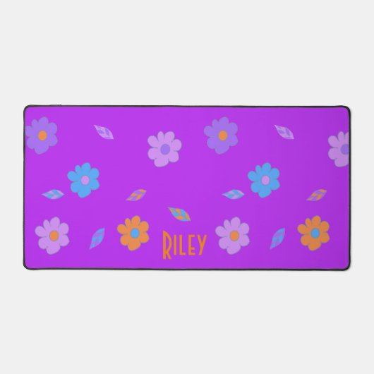 Leuke Leuke Meisjes Retro Bloem Bureaumat (Voorkant)