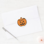 Leuke Leuke Pompoen Hoofd Halloween Thanksgiving Ronde Sticker (Envelop)