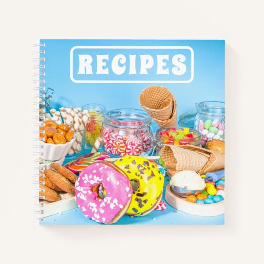 Leuke Leuke Retro Desserts Notitieboek (Voorkant)