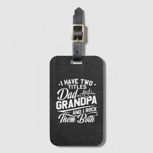 Leuke Leuke Retro Typografie Papa Opa Gift Bagagelabel (Voorkant (verticaal))