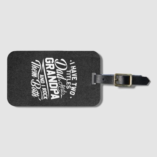 Leuke Leuke Retro Typografie Papa Opa Gift Bagagelabel (Voorkant (horizontaal))