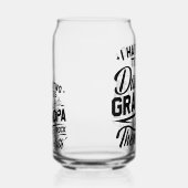 Leuke Leuke Retro Typografie Papa Opa Gift Blikvorm Glas (Rechts)