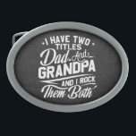 Leuke Leuke Retro Typografie Papa Opa Gift Gesp<br><div class="desc">Ieder man dat twee titels heeft als vader en opa zal er dol op zijn!</div>