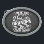 Leuke Leuke Retro Typografie Papa Opa Gift Gesp<br><div class="desc">Ieder man dat twee titels heeft als vader en opa zal er dol op zijn!</div>