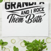 Leuke Leuke Retro Typografie Papa Opa Gift Theedoek (Gevouwen)