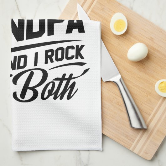 Leuke Leuke Retro Typografie Papa Opa Gift Theedoek (Quarter Fold)