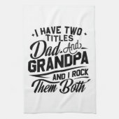 Leuke Leuke Retro Typografie Papa Opa Gift Theedoek (Verticaal)