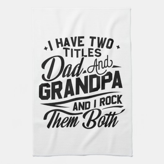 Leuke Leuke Retro Typografie Papa Opa Gift Theedoek (Verticaal)