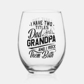 Leuke Leuke Retro Typografie Papa Opa Gift Wijnglas Zonder Voet (Achterkant)