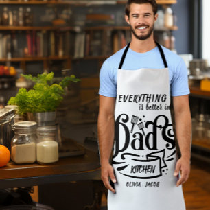 leuke leuke retro typografie vader grootvader naam schort