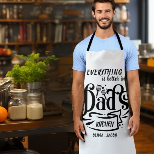 leuke leuke retro typografie vader grootvader naam schort