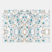 Leuke leuke sferen met elkaar verbonden Moleculair Inpakpapier Vel (Voorkant 3)