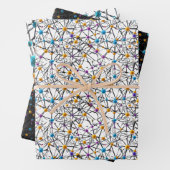 Leuke leuke sferen met elkaar verbonden Moleculair Inpakpapier Vel (In situ)