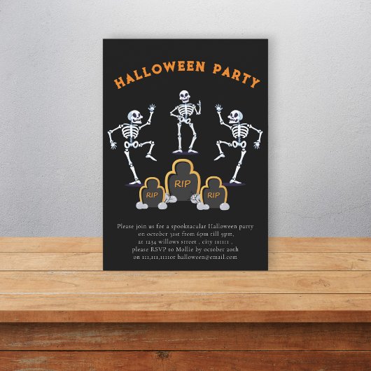 Leuke leuke skellington halloween kaart