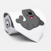 Leuke leuke speelse zeehonden stropdas (Opgerold)