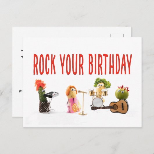 Leuke leuke unieke verjaardagspostkaart voor veget briefkaart (Voorkant / Achterkant)