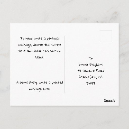 Leuke leuke unieke verjaardagspostkaart voor veget briefkaart (Achterkant)